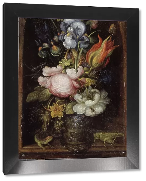 Bouquet of Flowers in a Stone Niche, 1620. Creator: Roelandt Savery