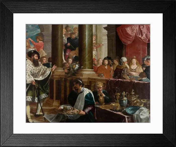 Framed Print : A Feast;A Banquet, 1622. Creator: Isaac Isaacsz Framed Print : A Feast;A Banquet, 1622. Creator: Isaac Isaacsz