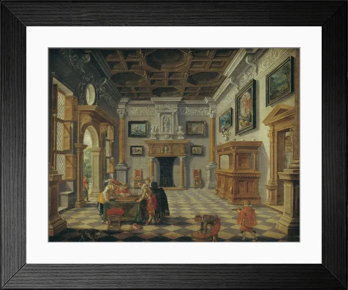 Framed Print : Interior with Backgammon Players at Table, 1622-1630. Creators: Bartholomeus van Bassen, Esaias van de Velde Framed Print : Interior with Backgammon Players at Table, 1622-1630. Creators: Bartholomeus van Bassen, Esaias van de Velde