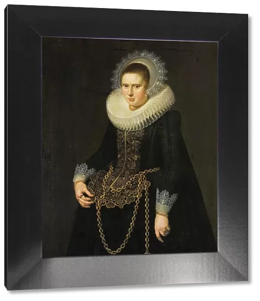 Portrait of a 22-Year-Old Woman, 1622. Creators: Cornelis van de Voort, Pieter Miereveld