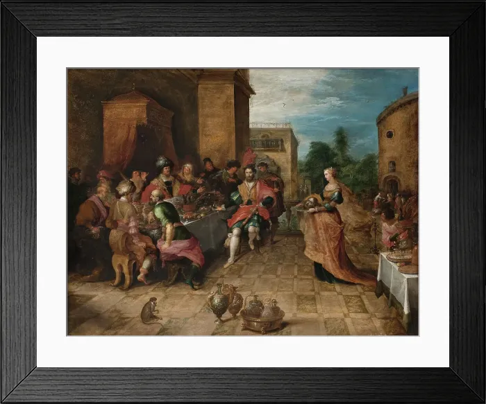 Framed Print : The Banquet of Herod. Salome Presents the Head of John the Baptist, 1623-1626. Creator: Frans Francken II Framed Print : The Banquet of Herod. Salome Presents the Head of John the Baptist, 1623-1626. Creator: Frans Francken II