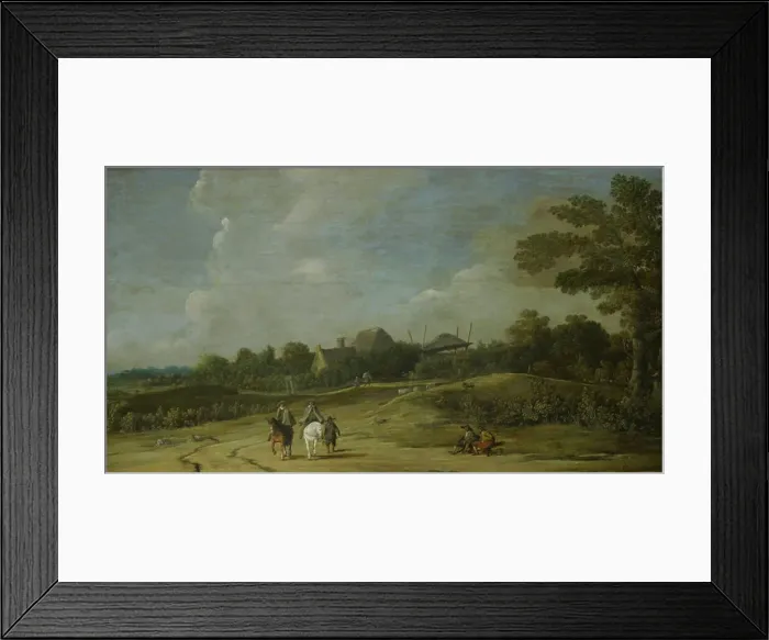 Framed Print : Landscape with Riders on a Sandy Road, 1623-1669. Creator: Pieter Jansz Post Framed Print : Landscape with Riders on a Sandy Road, 1623-1669. Creator: Pieter Jansz Post