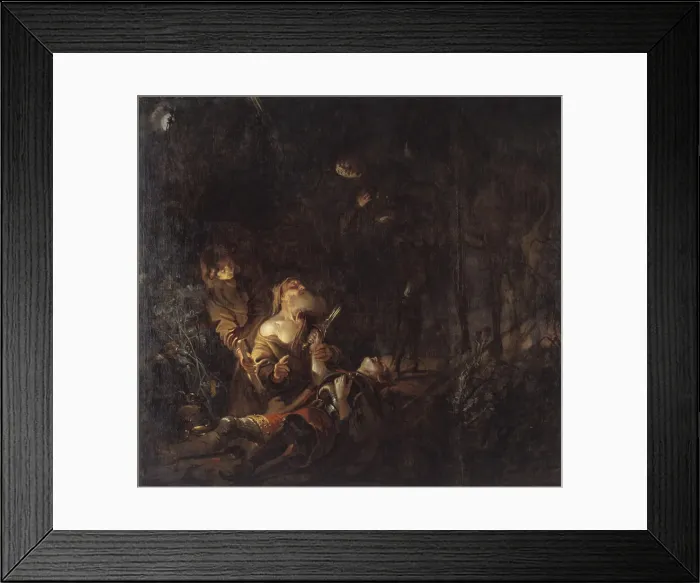 Framed Print : Prince Sven's body is found, 1624-1670. Creator: Karel van Mander III Framed Print : Prince Sven's body is found, 1624-1670. Creator: Karel van Mander III