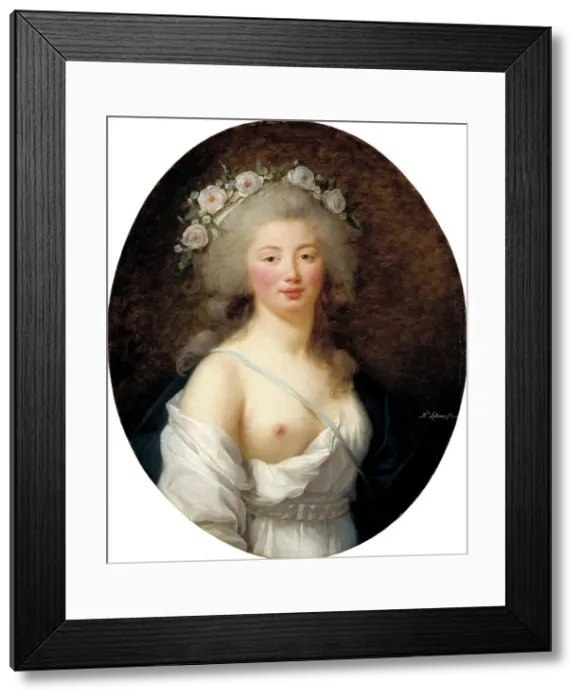 Framed Print : Portrait of a Young Lady as Flora, 1811. Creator: Elisabeth Louise Vigee-LeBrun Framed Print : Portrait of a Young Lady as Flora, 1811. Creator: Elisabeth Louise Vigee-LeBrun