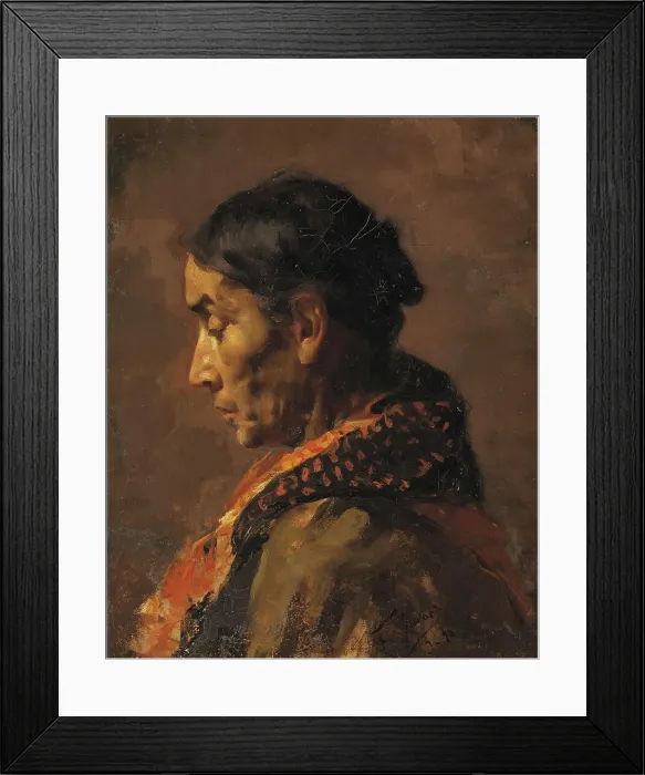 Framed Print : Old Spanish Woman, 1891. Creator: Enrique Jaraba Jimenez Framed Print : Old Spanish Woman, 1891. Creator: Enrique Jaraba Jimenez