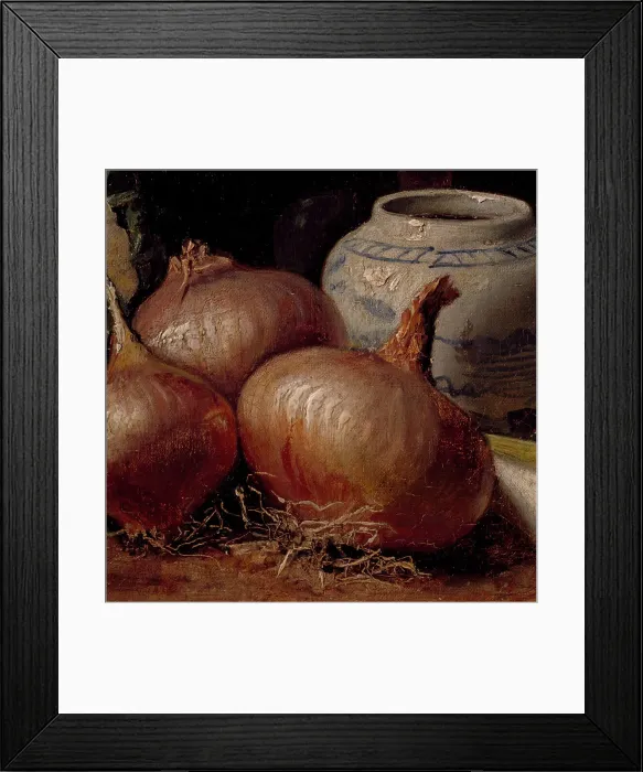 Framed Print : Still Life with Onions, 1882. Creator: Eugène Jansson Framed Print : Still Life with Onions, 1882. Creator: Eugène Jansson