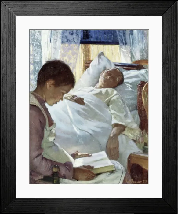 Framed Print : Reflection in Blue, 1887. Creator: Eva Fredrika Bonnier Framed Print : Reflection in Blue, 1887. Creator: Eva Fredrika Bonnier