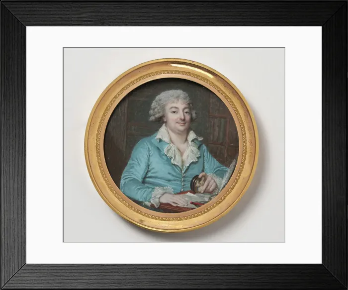 Framed Print : Unknown man, c18th century. Creator: Francois Dumont Framed Print : Unknown man, c18th century. Creator: Francois Dumont