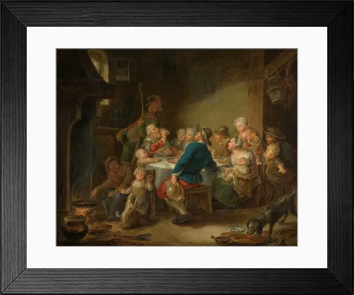 Framed Print : The King Drinking, mid-18th century. Creator: Franois Eisen Framed Print : The King Drinking, mid-18th century. Creator: Franois Eisen