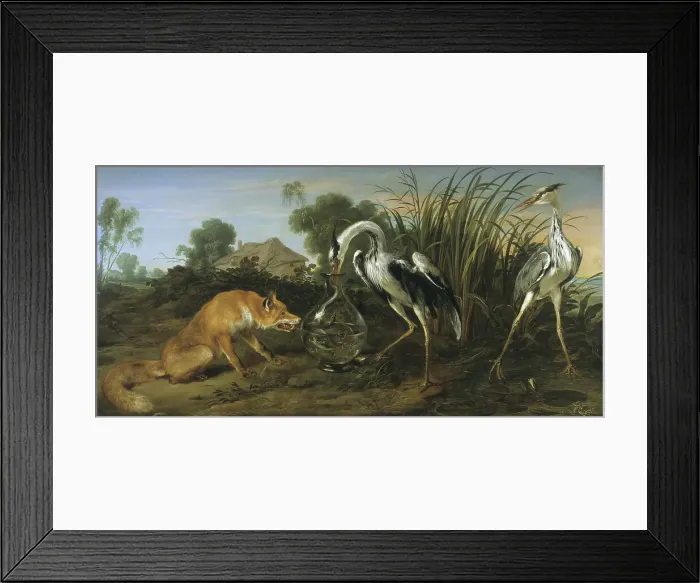 Framed Print : The Fox Visiting the Heron, early-mid 17th century. Creator: Frans Snyders Framed Print : The Fox Visiting the Heron, early-mid 17th century. Creator: Frans Snyders