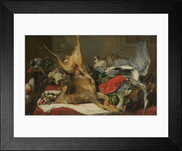 Framed Print : Still Life with Dead Game, a Monkey and a Dog. Creator: Frans Snyders Framed Print : Still Life with Dead Game, a Monkey and a Dog. Creator: Frans Snyders