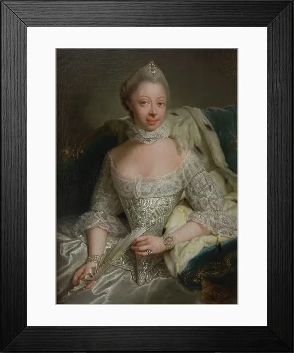 Framed Print : Sofia Charlotta, 1744-1818, Princess of Mecklenburg-Strelitz, Queen of England, 1762. Creator: Georg David Matthieu Framed Print : Sofia Charlotta, 1744-1818, Princess of Mecklenburg-Strelitz, Queen of England, 1762. Creator: Georg David Matthieu