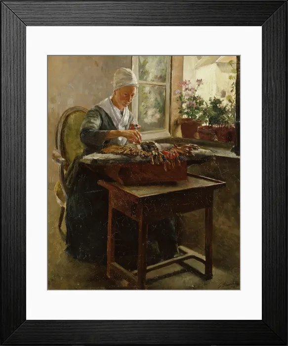 Framed Print : The Lace-Maker, 1885. Creator: Georg Pauli Framed Print : The Lace-Maker, 1885. Creator: Georg Pauli
