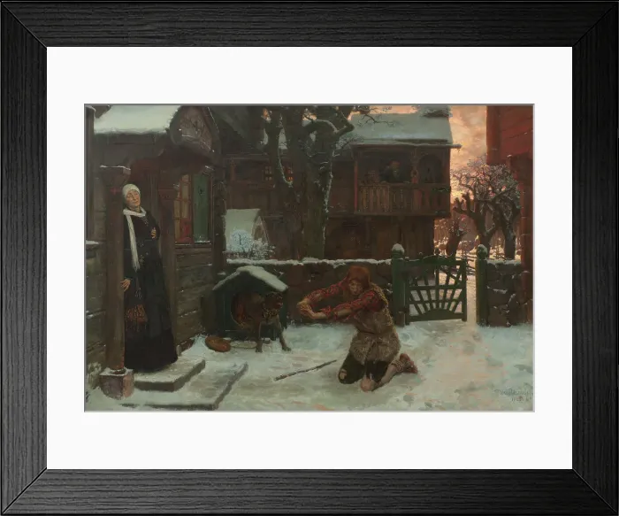 Framed Print : The Prodigal Son, 1885. Creator: Georg von Rosen Framed Print : The Prodigal Son, 1885. Creator: Georg von Rosen