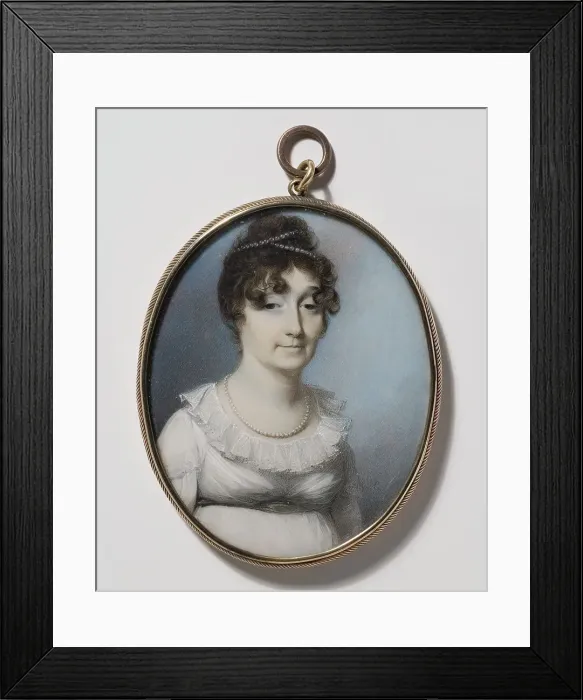 Framed Print : Unknown woman, c18th century. Creator: George Engleheart Framed Print : Unknown woman, c18th century. Creator: George Engleheart