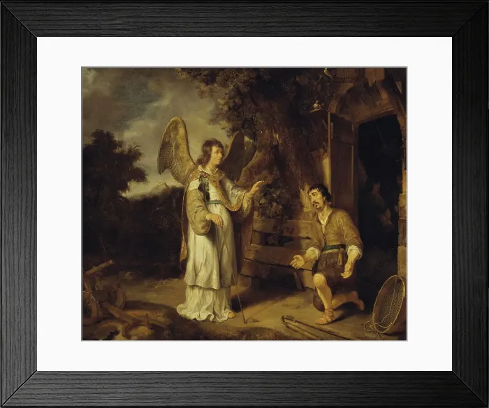 Framed Print : The Angel and Gideon, 1640. Creator: Gerbrand van den Eeckhout Framed Print : The Angel and Gideon, 1640. Creator: Gerbrand van den Eeckhout