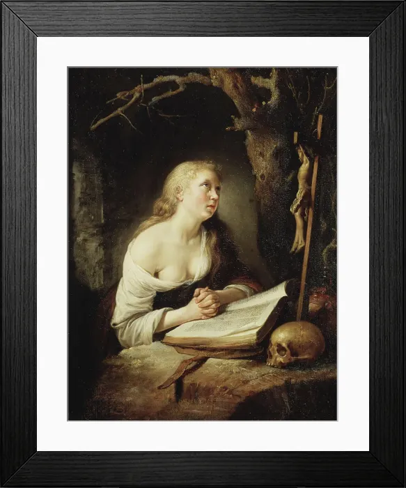 Framed Print : The Penitent Magdalen. Creator: Gerrit Dou Framed Print : The Penitent Magdalen. Creator: Gerrit Dou