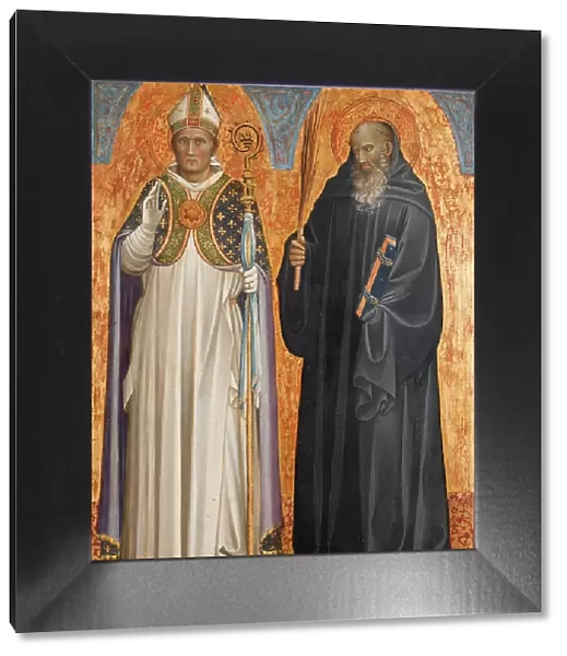 St Hugh of Lincoln and St Benedict of Nursia. Creator: Gherardo di Jacopo