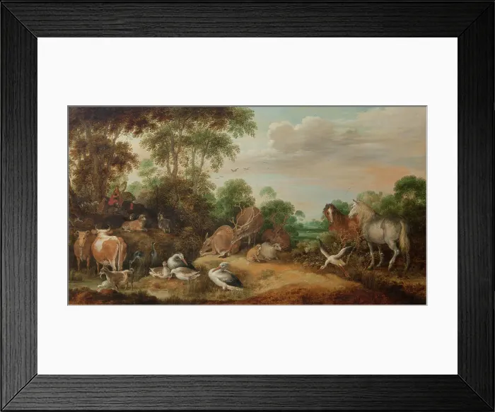 Framed Print : Orpheus Playing for the Animals, early 17th century. Creator: Gillis Claesz. de Hondecoeter Framed Print : Orpheus Playing for the Animals, early 17th century. Creator: Gillis Claesz. de Hondecoeter