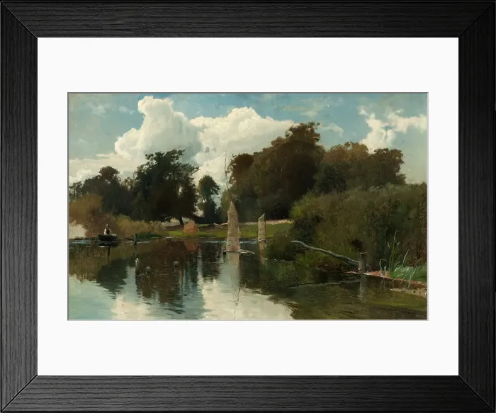 Framed Print : The Shore of Ringsjön I, 1879. Creator: Gustaf Rydberg Framed Print : The Shore of Ringsjön I, 1879. Creator: Gustaf Rydberg
