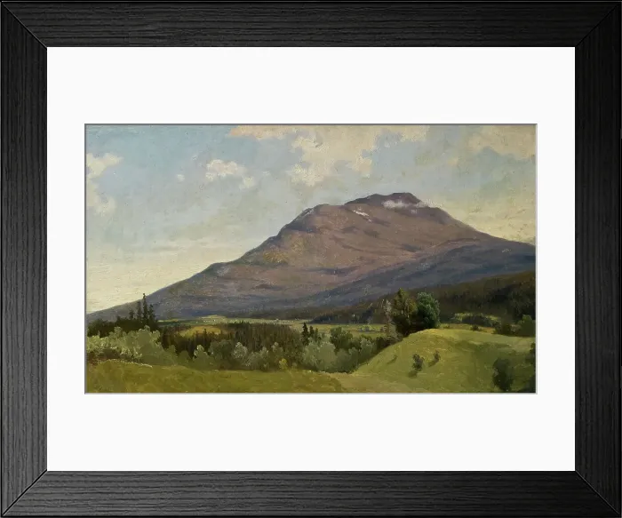 Framed Print : Summer Landscape with Mountain, 1850s. Creator: Gustav Wilhelm Palm Framed Print : Summer Landscape with Mountain, 1850s. Creator: Gustav Wilhelm Palm