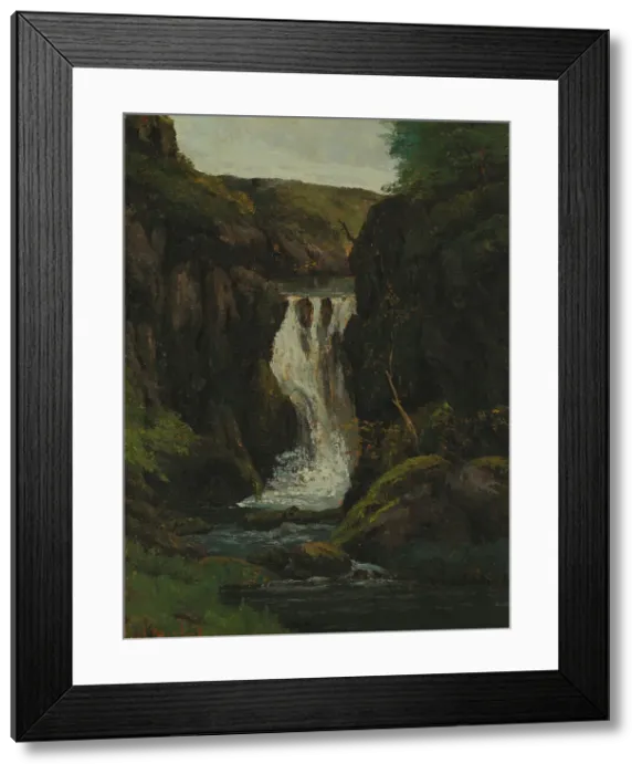 Framed Print : The Cascade, mid-late 19th century. Creator: Gustave Courbet Framed Print : The Cascade, mid-late 19th century. Creator: Gustave Courbet