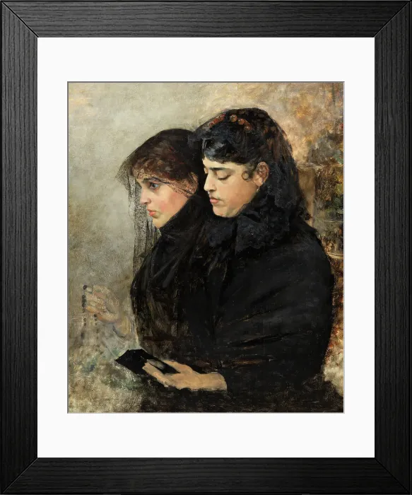 Framed Print : Portrait of the Artist's Wife and Sister-in-Law, late 19th century. Creator: Hugo Birger Framed Print : Portrait of the Artist's Wife and Sister-in-Law, late 19th century. Creator: Hugo Birger