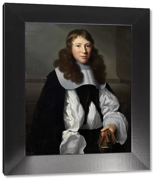 Portrait of a young man with gloves, 1661. Creator: Isaack Luttichuijs
