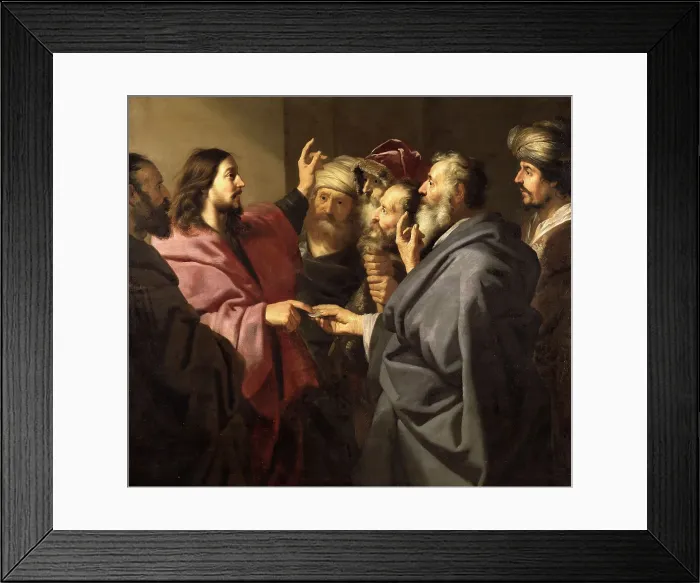 Framed Print : The Tribute Money, 1630s. Creator: Jacob Adriaensz. Backer Framed Print : The Tribute Money, 1630s. Creator: Jacob Adriaensz. Backer
