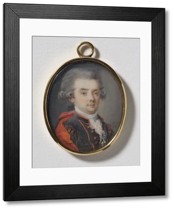 Framed Print : Unknown courtier, knight of the Order of the Sword, 1786. Creator: Jakob Axel Gillberg Framed Print : Unknown courtier, knight of the Order of the Sword, 1786. Creator: Jakob Axel Gillberg