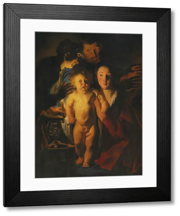 Framed Print : The Holy Family, between c. 1621 and c.1622. Creator: Jacob Jordaens Framed Print : The Holy Family, between c. 1621 and c.1622. Creator: Jacob Jordaens