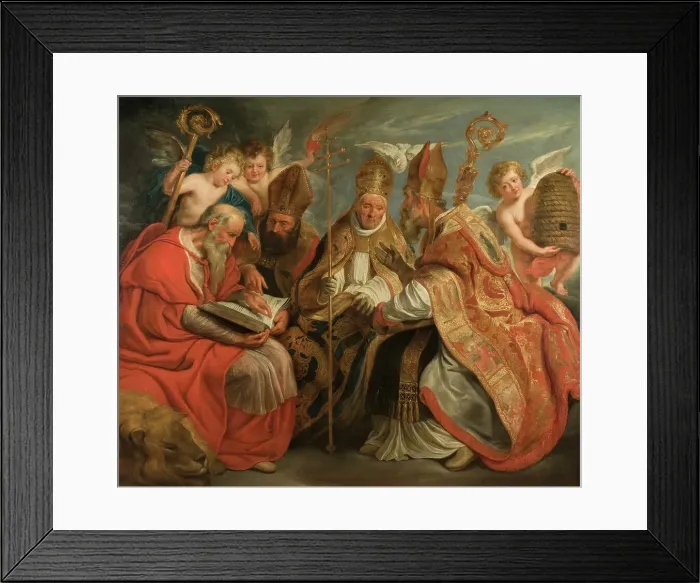 Framed Print : The Four Fathers of the Latin Church. Creators: Jacob Jordaens, Workshop of Jacob Jordaens Framed Print : The Four Fathers of the Latin Church. Creators: Jacob Jordaens, Workshop of Jacob Jordaens