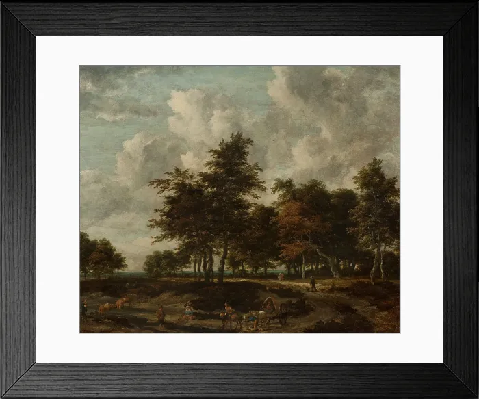 Framed Print : Road through a Grove. Creator: Jacob van Ruisdael Framed Print : Road through a Grove. Creator: Jacob van Ruisdael