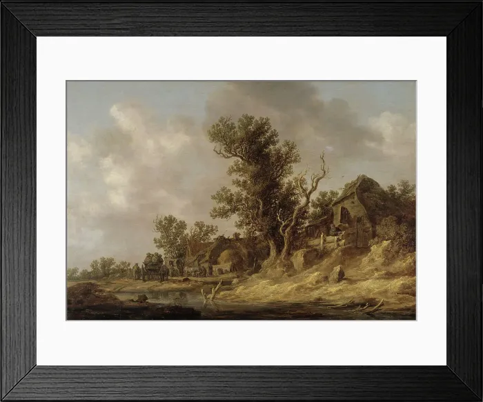Framed Print : Resting at a Tavern. Creator: Jan van Goyen Framed Print : Resting at a Tavern. Creator: Jan van Goyen
