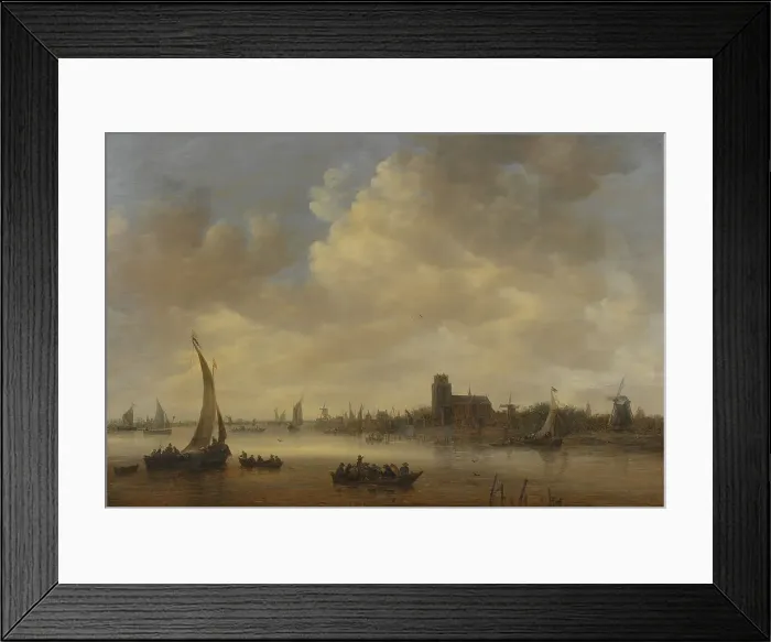 Framed Print : View from Dordrecht, 1655. Creator: Jan van Goyen Framed Print : View from Dordrecht, 1655. Creator: Jan van Goyen