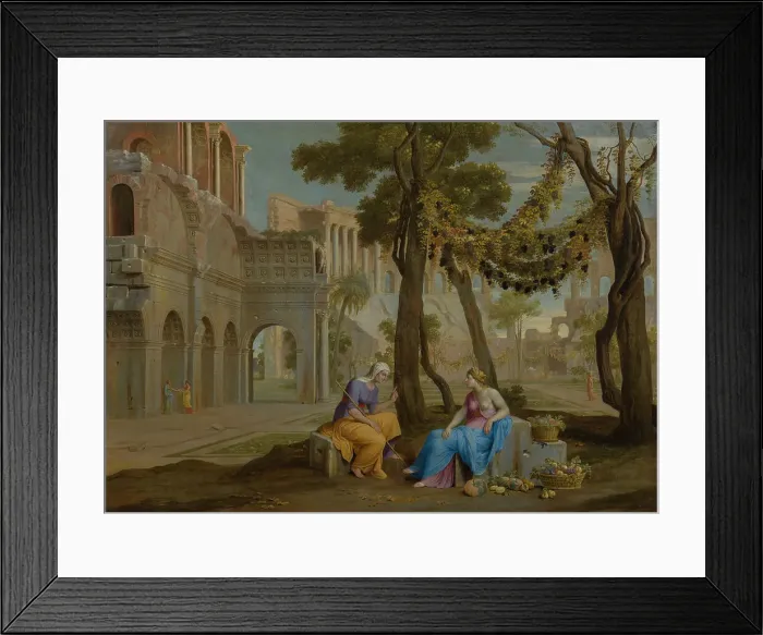 Framed Print : Vertumnus and Pomona. Creator: Jean Lemaire Framed Print : Vertumnus and Pomona. Creator: Jean Lemaire