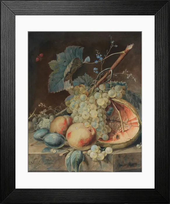 Framed Print : Still Life with Fruit. Creator: Jean Louis Prévost Framed Print : Still Life with Fruit. Creator: Jean Louis Prévost
