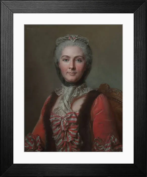 Framed Print : Unknown woman, called Marie Baudard de Sainte-James (1742-1782), married to Jean-Maurice... 1761. Creator: Jean Valade Framed Print : Unknown woman, called Marie Baudard de Sainte-James (1742-1782), married to Jean-Maurice... 1761. Creator: Jean Valade