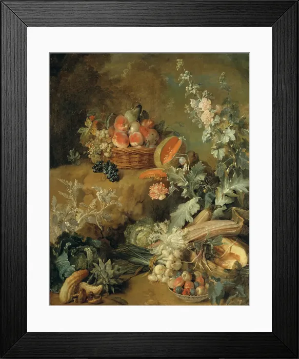 Framed Print : Still Life of Fruits and Vegetables ('Earth'), 1721. Creator: Jean-Baptiste Oudry. Still Life of Fruits and Vegetables ('Earth'), 1721. Creator: Jean-Baptiste Oudry Framed Print : Still Life of Fruits and Vegetables ('Earth'), 1721. Creator: Jean-Baptiste Oudry. Still Life of Fruits and Vegetables ('Earth'), 1721. Creator: Jean-Baptiste Oudry