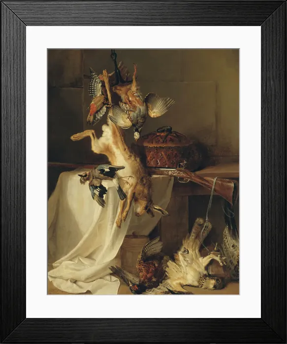 Framed Print : Still Life with a Rifle, Hare and Bird ('Fire'), 1720. Creator: Jean-Baptiste Oudry. Still Life with a Rifle, Hare and Bird ('Fire'), 1720. Creator: Jean-Baptiste Oudry Framed Print : Still Life with a Rifle, Hare and Bird ('Fire'), 1720. Creator: Jean-Baptiste Oudry. Still Life with a Rifle, Hare and Bird ('Fire'), 1720. Creator: Jean-Baptiste Oudry