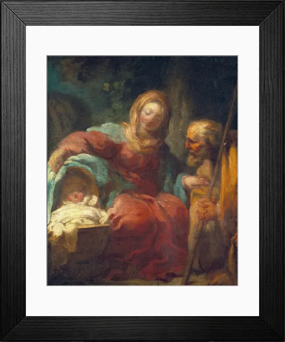 Framed Print : The Rest on the Flight into Egypt, mid-18th-early 19th century. Creator: Jean-Honore Fragonard Framed Print : The Rest on the Flight into Egypt, mid-18th-early 19th century. Creator: Jean-Honore Fragonard
