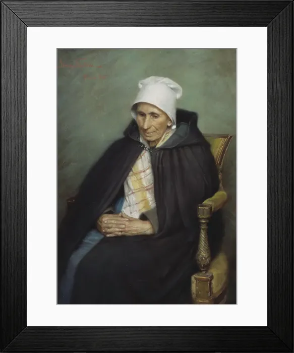 Framed Print : Old French Countrywoman, 1885. Creator: Jenny Nystrom Framed Print : Old French Countrywoman, 1885. Creator: Jenny Nystrom