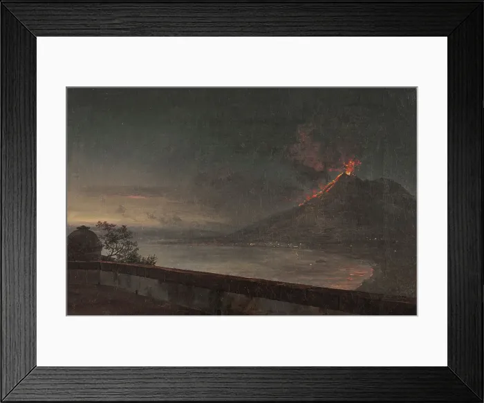 Framed Print : View of Vesuvius from Villa Quisisana, early-mid 19th century. Creator: Johan Christian Dahl Framed Print : View of Vesuvius from Villa Quisisana, early-mid 19th century. Creator: Johan Christian Dahl
