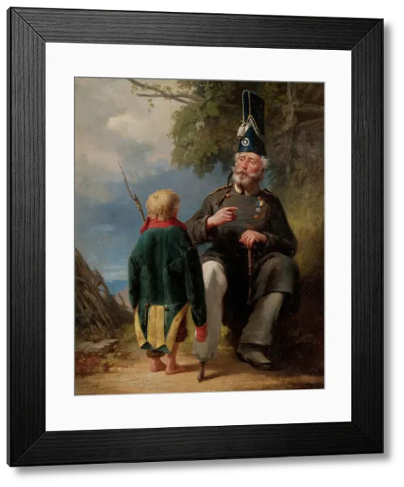 Framed Print : Soldier memories, 1860. Creator: Johan Christoffer Boklund Framed Print : Soldier memories, 1860. Creator: Johan Christoffer Boklund