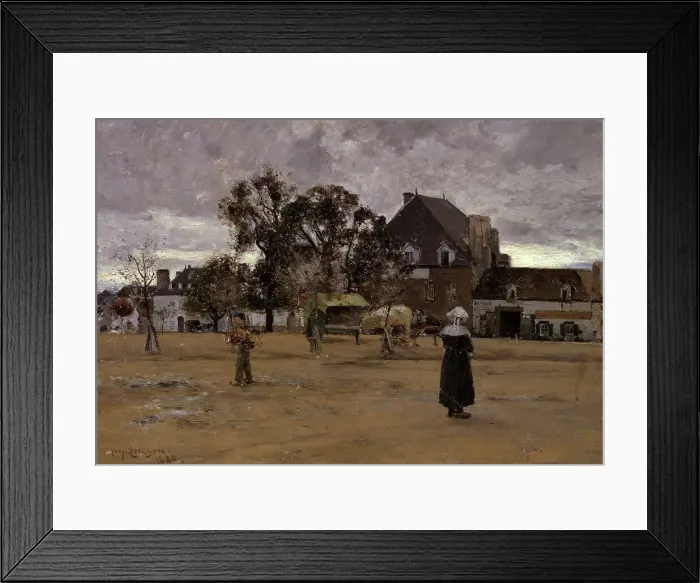 Framed Print : The Market Place, Concarneau, 1880. Creator: Johan Ericson Framed Print : The Market Place, Concarneau, 1880. Creator: Johan Ericson