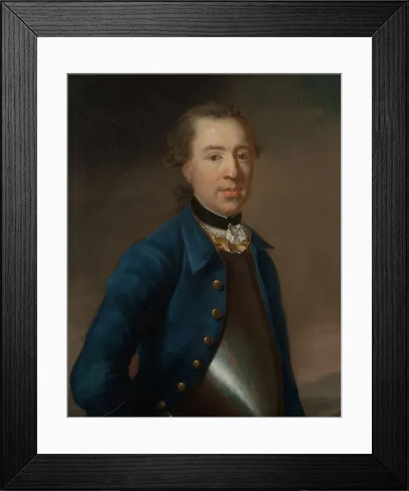 Framed Print : Unknown man (called Lieutenant Colonel Salomon Schützer), 1750. Creator: Johan Henrik Scheffel Framed Print : Unknown man (called Lieutenant Colonel Salomon Schützer), 1750. Creator: Johan Henrik Scheffel