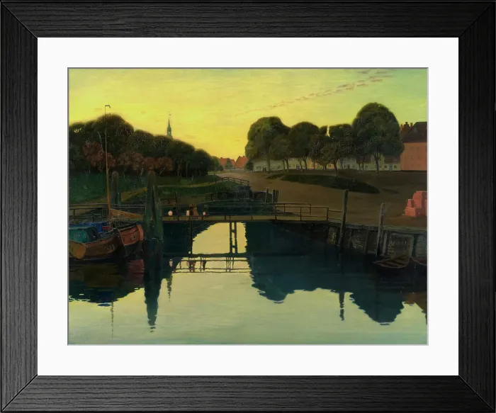 Framed Print : Summer night at Tönning, 1893. Creator: Johan Rohde Framed Print : Summer night at Tönning, 1893. Creator: Johan Rohde
