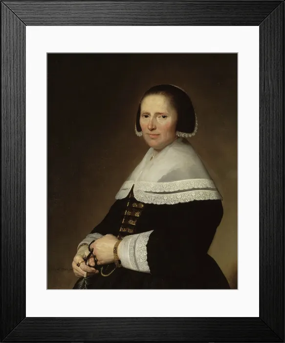Framed Print : Portrait of a Woman, 1648. Creator: Jan Verspronck Framed Print : Portrait of a Woman, 1648. Creator: Jan Verspronck
