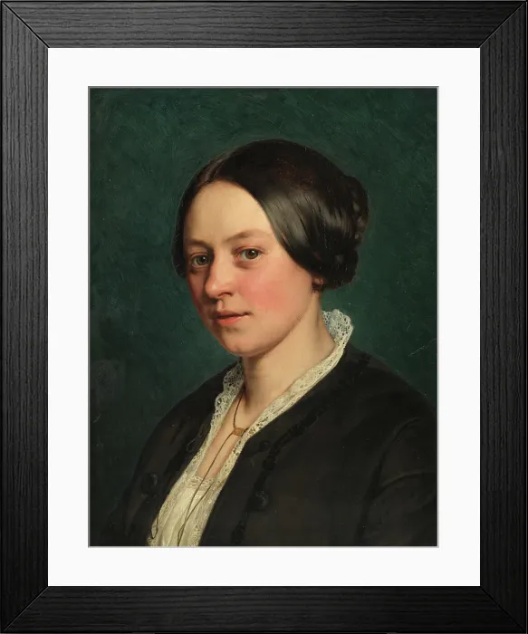 Framed Print : Portrait of Ms Gad, born Tvermoes, c1860. Creator: Jorgen Pedersen Roed Framed Print : Portrait of Ms Gad, born Tvermoes, c1860. Creator: Jorgen Pedersen Roed