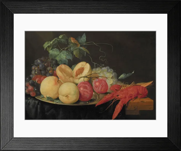 Framed Print : Still Life with Fruit and Boiled Crayfish. Creator: Joris van Son Framed Print : Still Life with Fruit and Boiled Crayfish. Creator: Joris van Son
